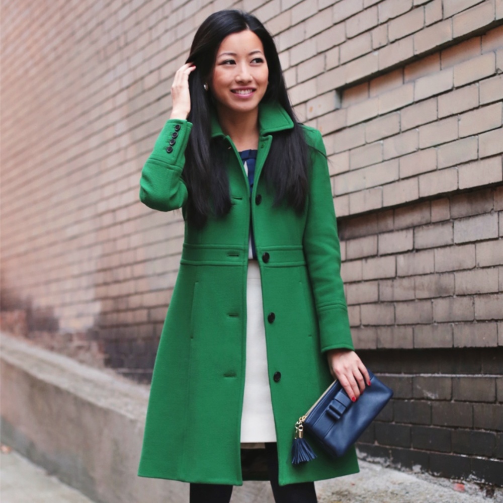 EUC Green Lady Day Coat